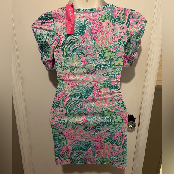 NEW - Lilly Pulitzer Haydn Short Sleeve Dress - Banana Split - Size: XXS - Picture 7 of 12